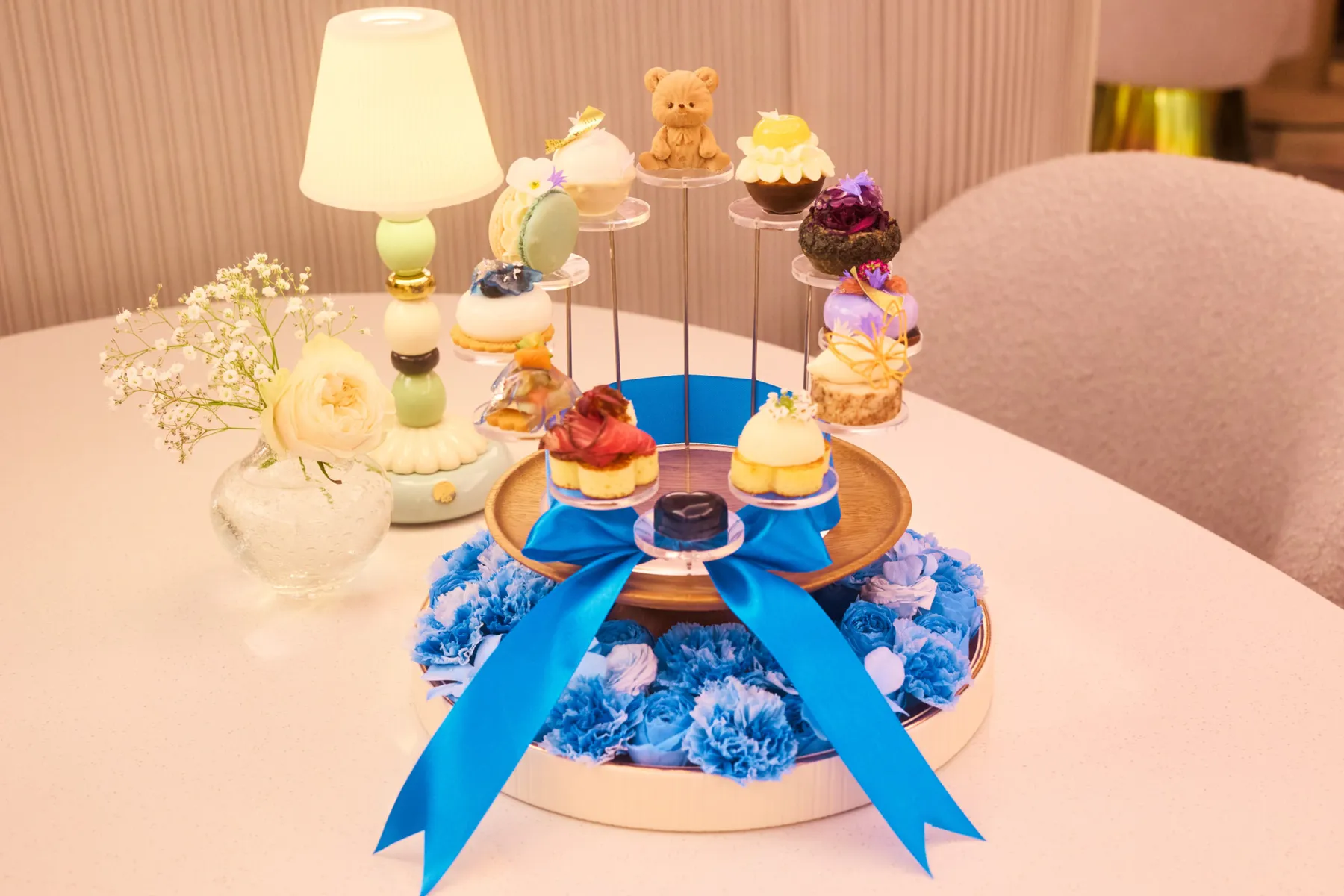 Celestial Blue Ribbon Afternoon Tea【 花と菓子 Puella】_1