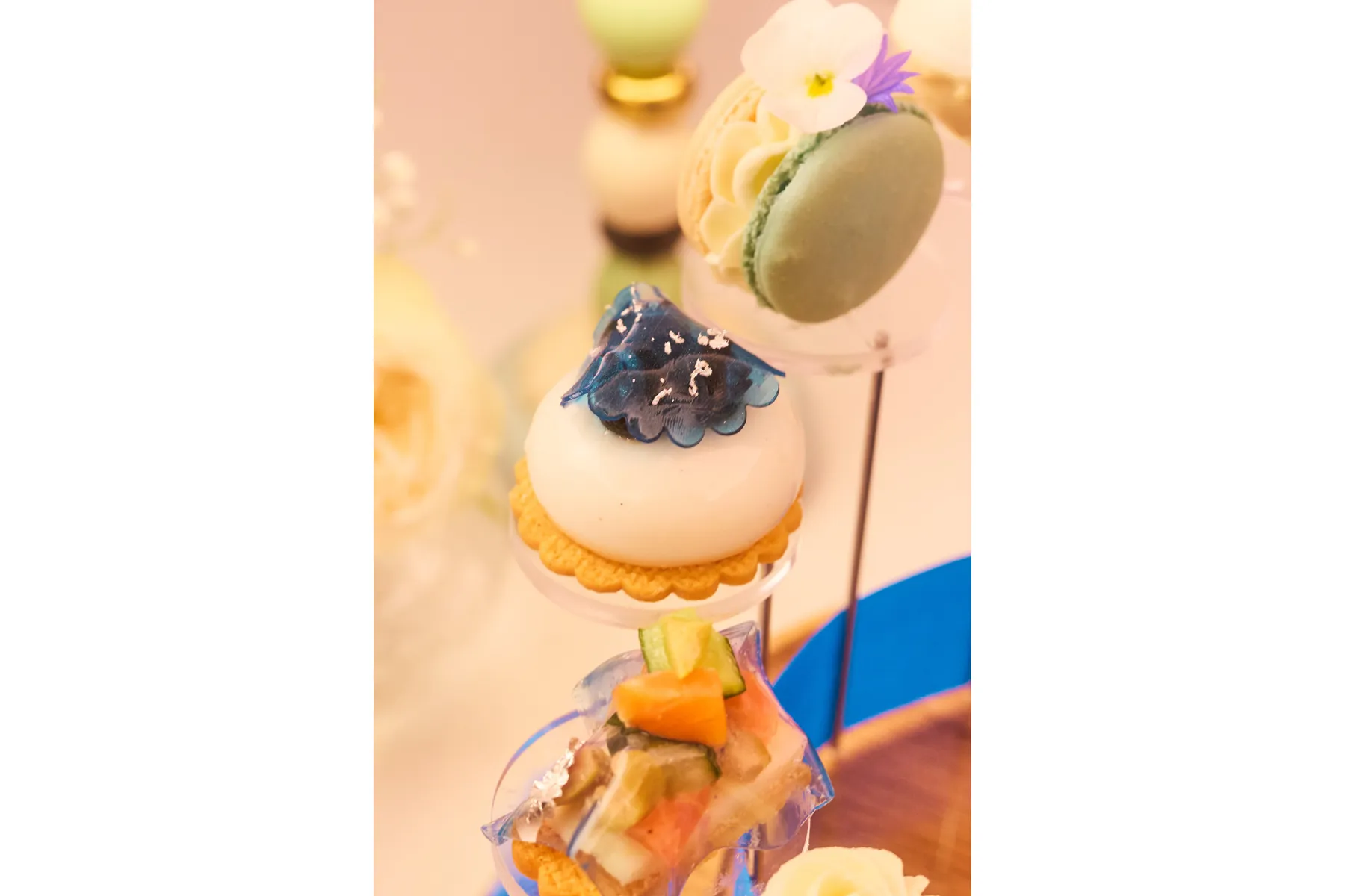 Celestial Blue Ribbon Afternoon Tea【 花と菓子 Puella】_8