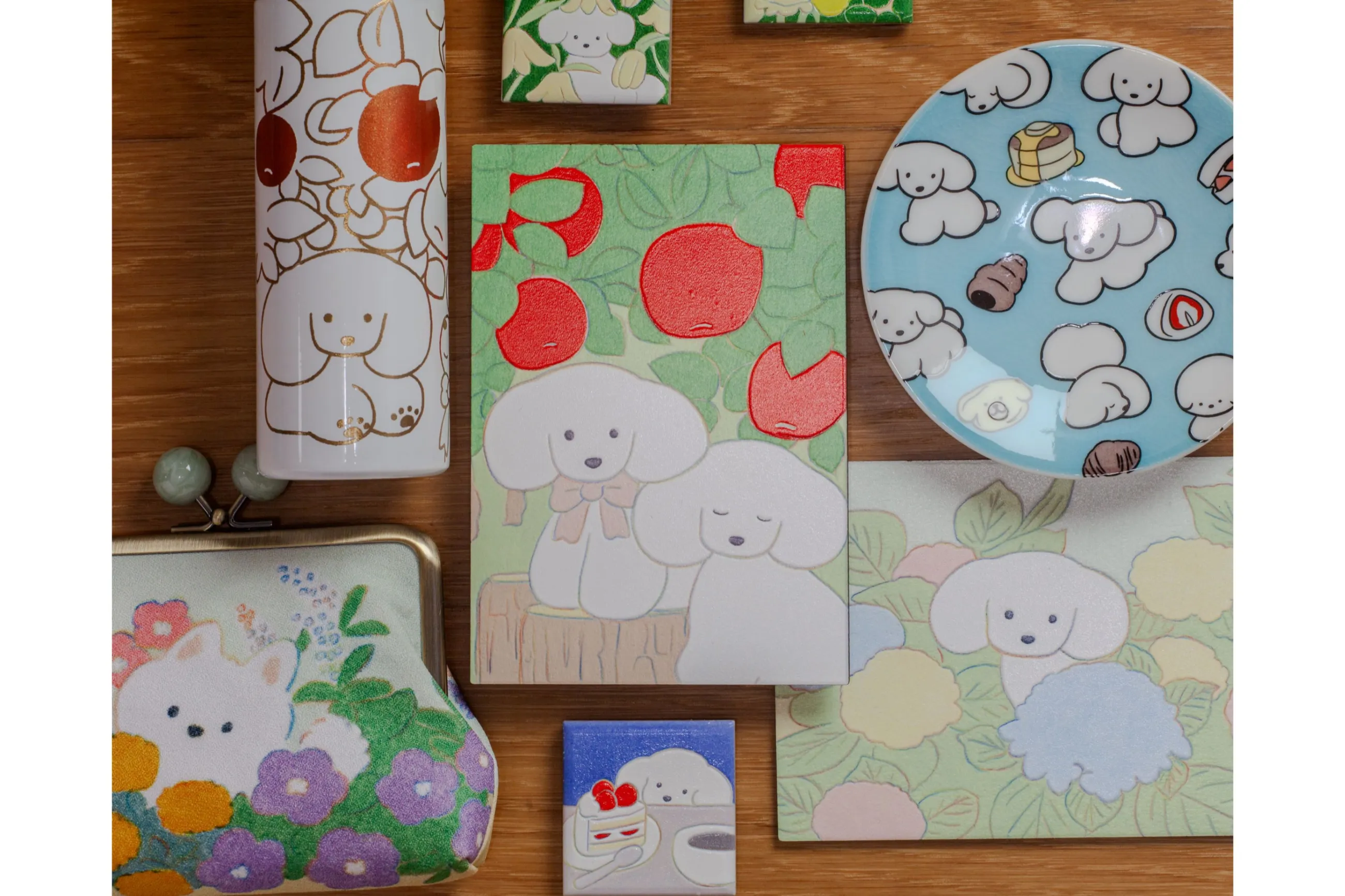 イラストレーターてらおかなつみ 犬の絵 原画展