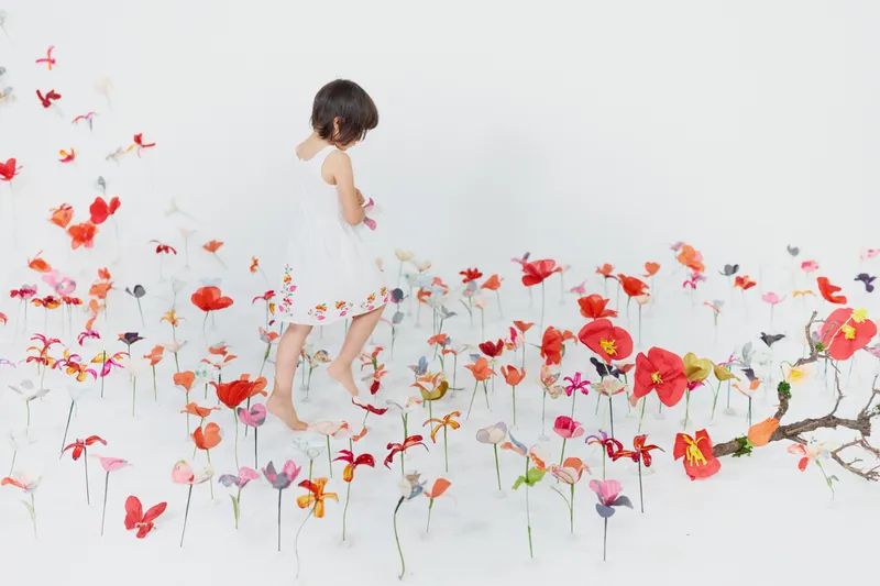 ＜第一弾＞参加型ワークショップ「Flowers of KINDNESS咲かせよう やさしさの花」　(C) LITTLE ARTISTS LEAGUE / Nanako Koyama