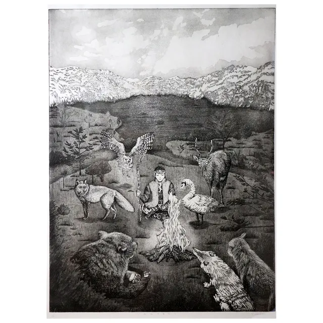 吉川愛美個展「アイヌ神話と日本神話」