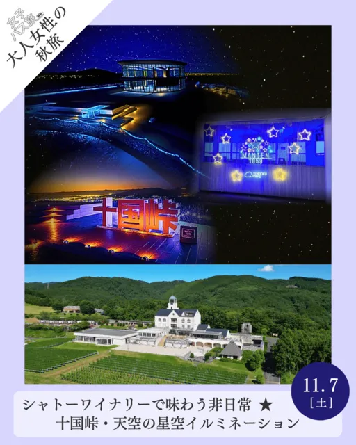 大人女性の秋旅 シャトーワイナリーで味わう非日常 十国峠・天空の星空イルミネーション