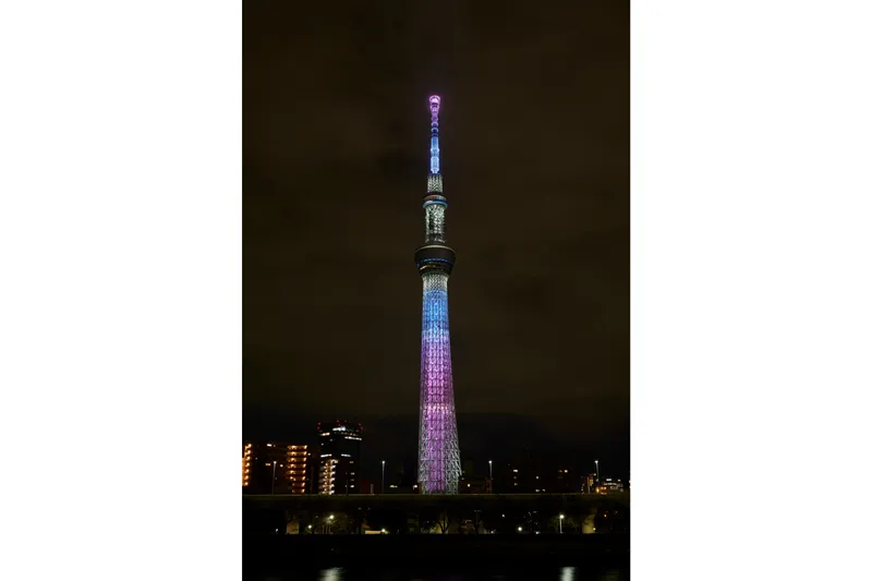 春の特別ライティング 「桜宙（さくらそら）～Sakura SKY～」　©TOKYO-SKYTREE