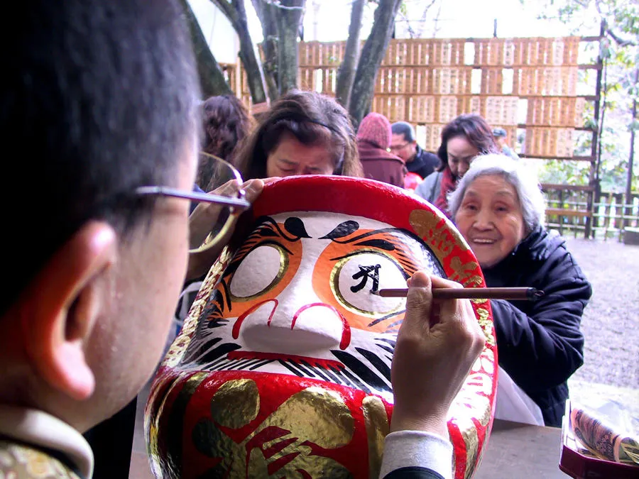 深大寺 だるま市