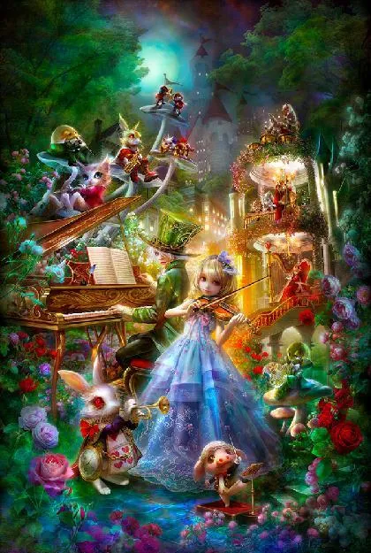 SHU　版画　キティとアリス SHU】キティとアリス