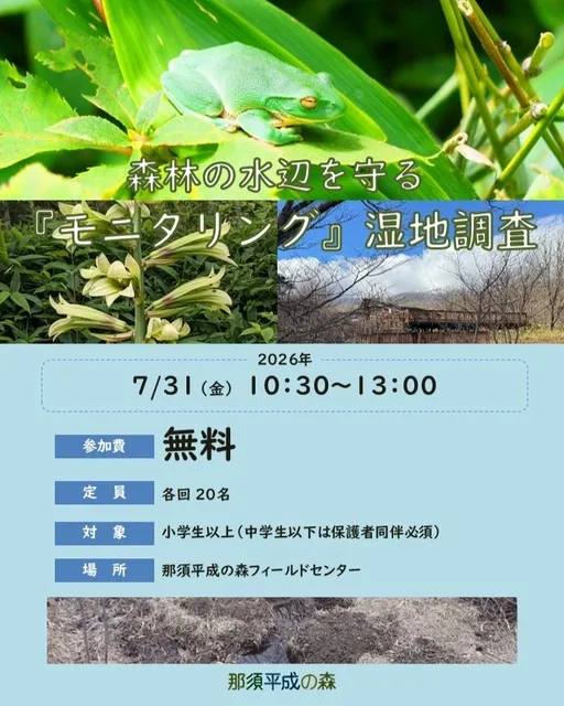 力を合わせて協力！~森林の水辺を見守る『モニタリング』湿地調査