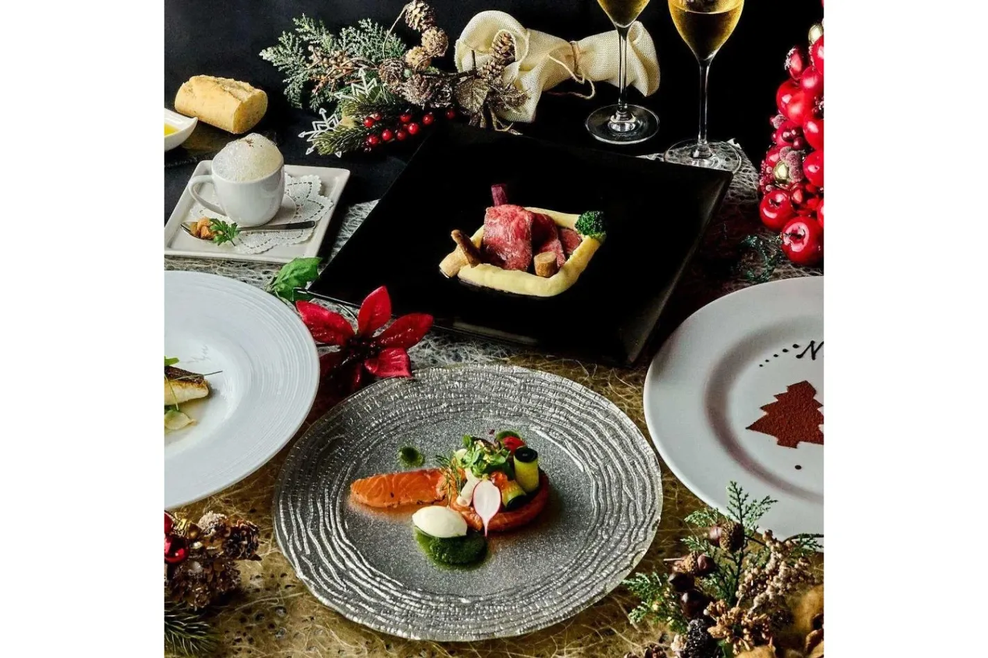 【聖夜に咲く、冬の贅沢コース】Xmasディナーショートコース【川崎キングスカイフロント東急REIホテル】_1