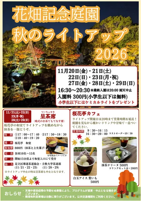 秋のライトアップ2026