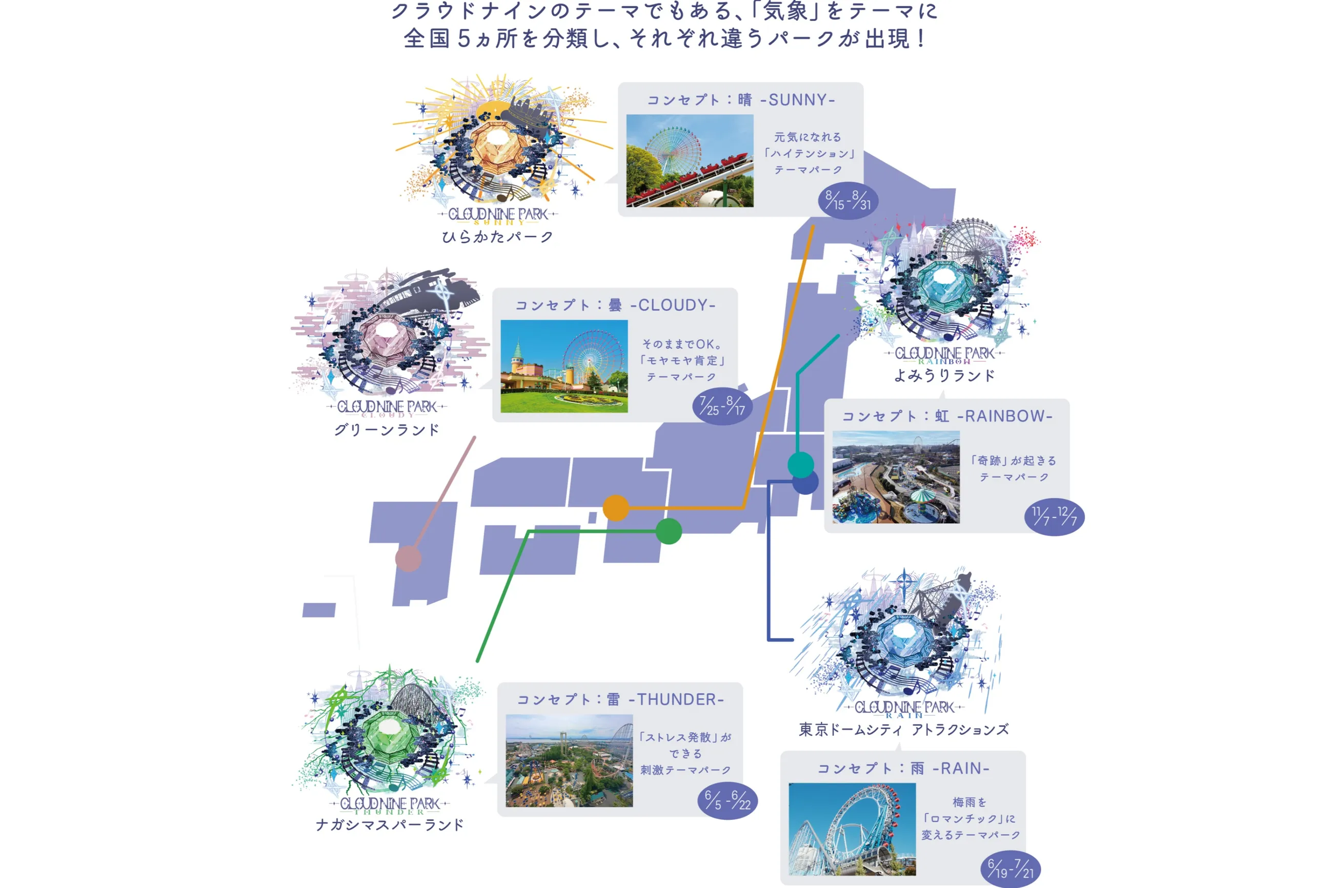 クラウドナインパーク ピンバッジ 8種 クラウドナインパーク