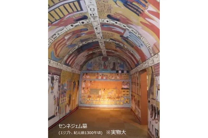 実物大で体感する古代の暮らしと死生観  　「古代エジプト人が願った来世」  センネジェム墓(エジプト、紀元前1300年頃)　※実物大