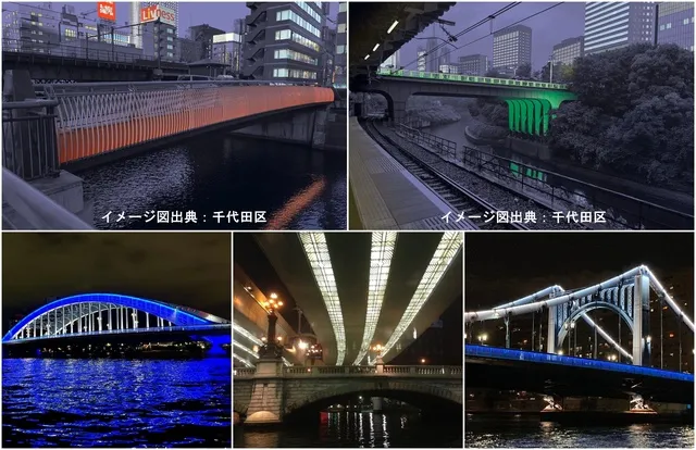 千代田区橋のライトアップ舟遊び