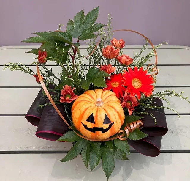ハロウィンアレンジメント教室_1