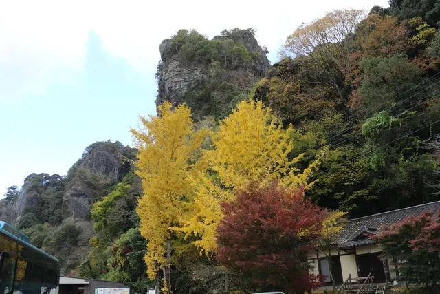 【紅葉・見ごろ】競秀峰・青の洞門_1