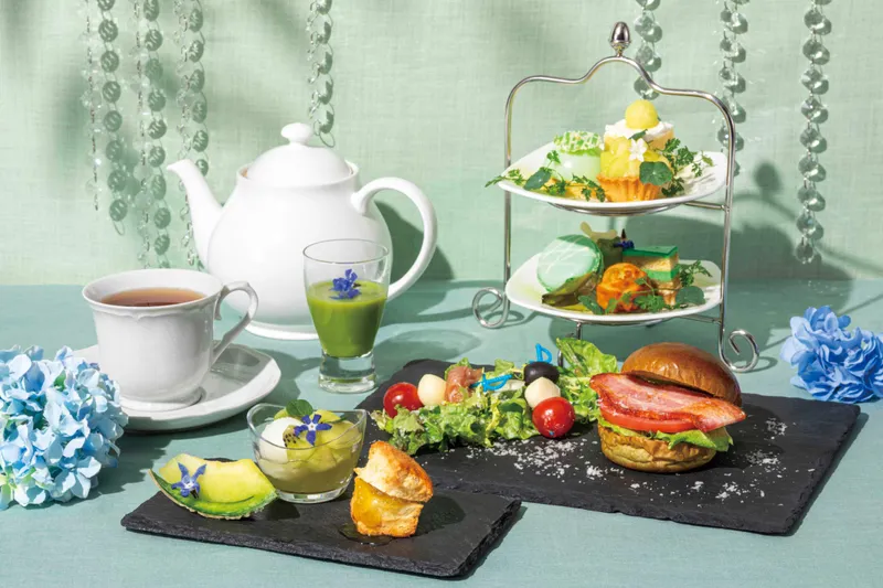 メロンアフタヌーンティー・デザートスタンド ―初夏の翠彩(すいさい)―【舞浜ビューホテル by HULIC】