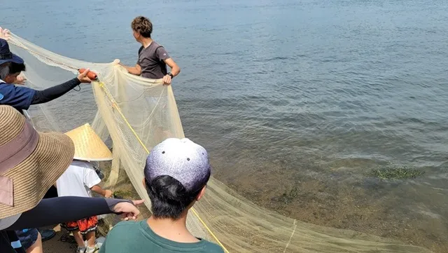 引いて、食べて、学ぶ！びわ湖で地引網体験_1