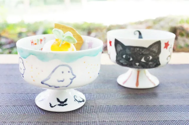 ハロウィン限定　陶芸絵付けメニュー「デザートカップ」_1