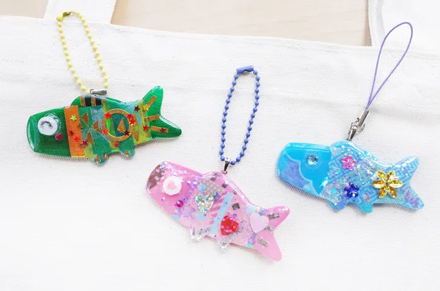 こどもの日スペシャルメニュー UVレジン ｢キラキラこいのぼりアクセサリー｣ヅクリ_1