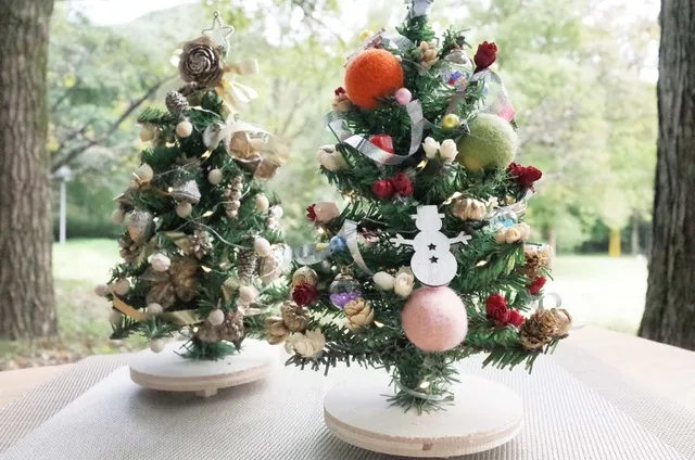 クリスマス限定　木工「デコレーションミニツリー」_1