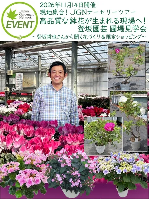 高品質な鉢花が生まれる現場へ！登坂園芸 圃場見学会_1