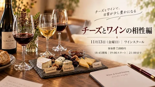 たかつワインスクール　チーズとワインの相性編_1