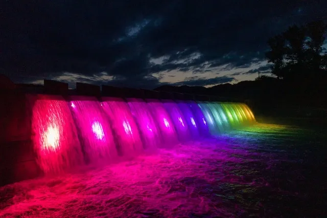 錦秋湖大滝サマーLightフェスティバルinにしわが_1