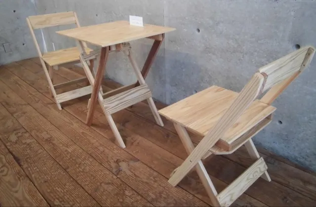 奥田泰三　折りたたみイス・テーブル作り体験木工_1