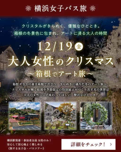 大人女性のクリスマス　～箱根でアート旅～_1