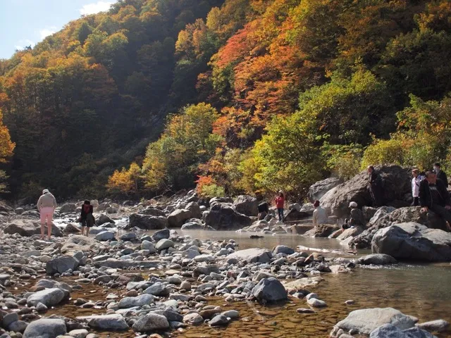 【紅葉・見ごろ】切明温泉_1