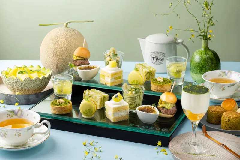 メロンと抹茶のアフタヌーンティー【シェラトン都ホテル東京】