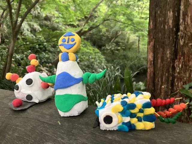 生田緑地にひそむ？粘土の奇獣をつくろう_1