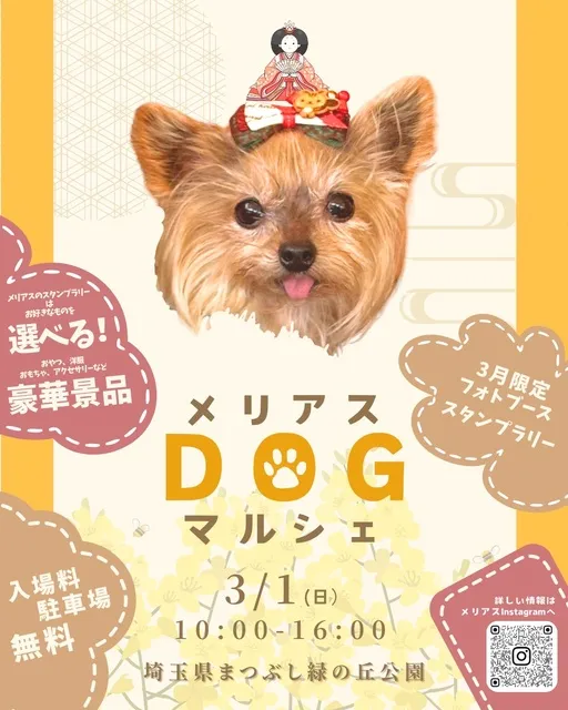 わんことひなまつりメリアスdogマルシェin埼玉県営まつぶし緑の丘公園