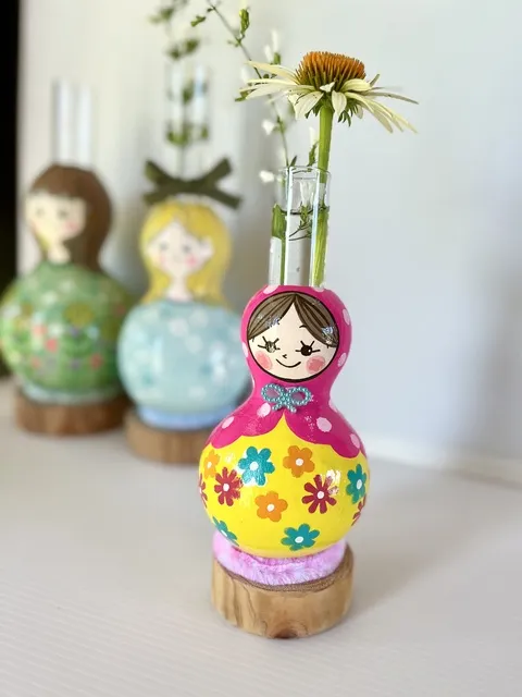 ひょうたん絵付け