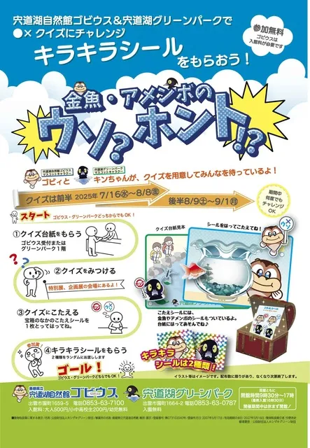 キラキラシールをもらおう！ 金魚・アメンボのウソ？ホント！？_1