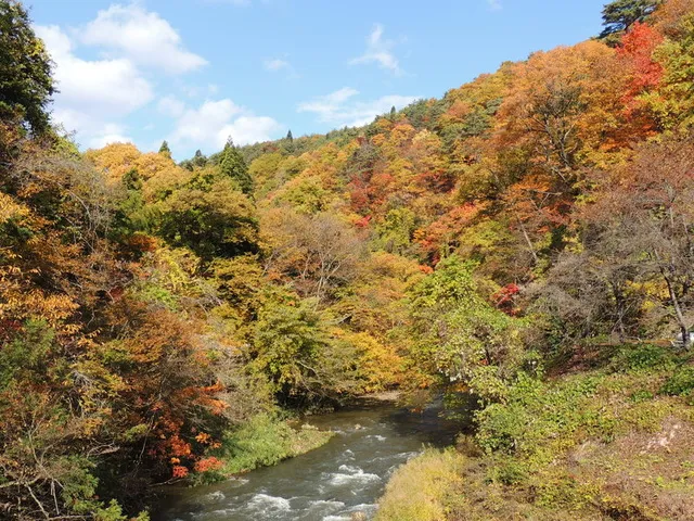 【紅葉・見ごろ】花巻南温泉峡_1