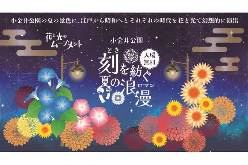 「花と光のムーブメント 小金井公園」～刻を紡ぐ、夏の浪漫～