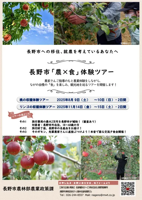 長野市「農×食」体験ツアー　桃の収穫体験ツアー_1