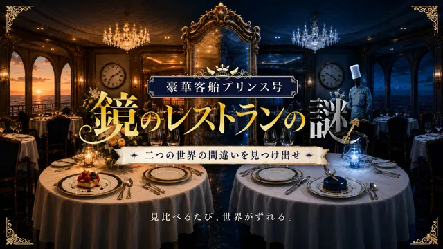 謎解き体験イベント　豪華客船プリンス号 鏡のレストランの謎 ～二つの世界の間違いを見つけ出せ～_1