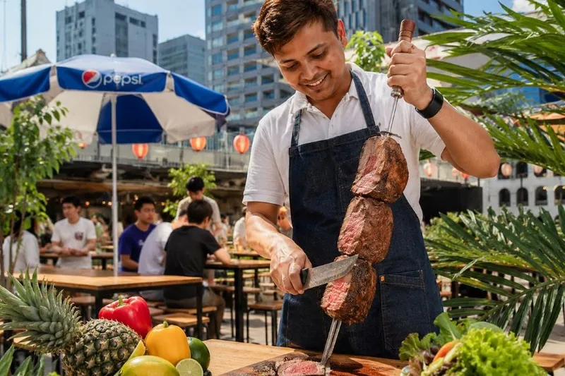 目の前カット 本格シュラスコ ビアガーデン KING BBQ 新宿店_3