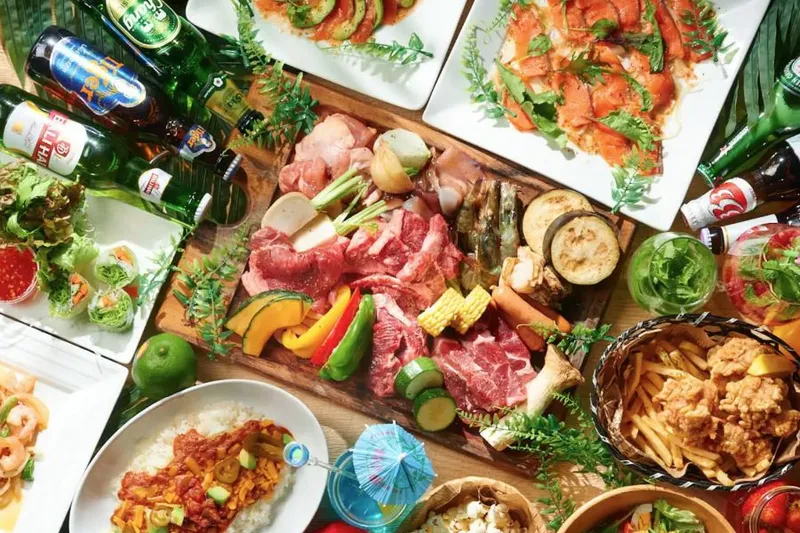 手ぶらBBQ食べ放題×ハワイアンビアガーデン 天空グリル 新宿東口_1