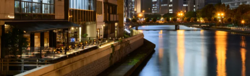 夜景が楽しめるビアガーデン