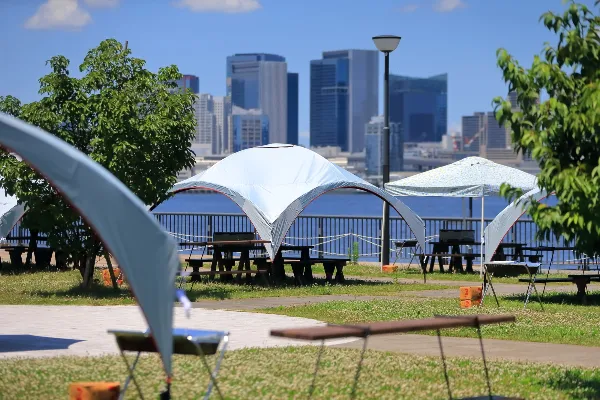 海が見えるバーベキュースポット