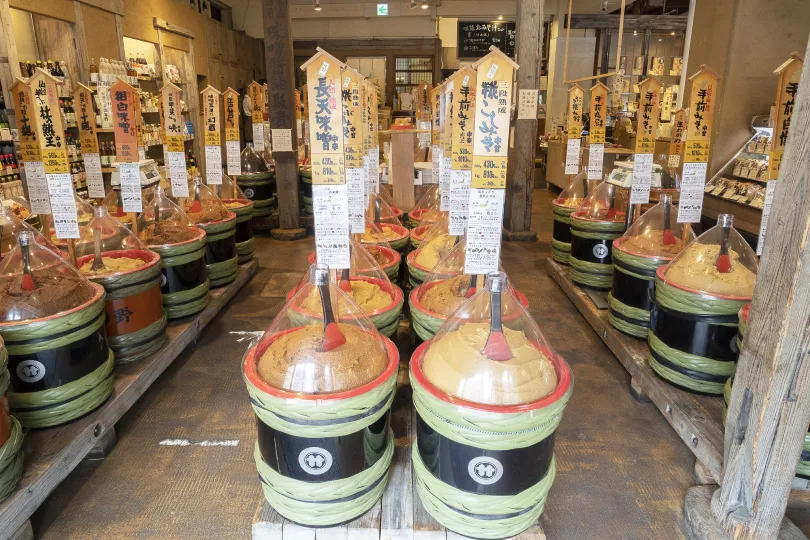 ▲佐野みそ 亀戸本店 量り売りコーナー