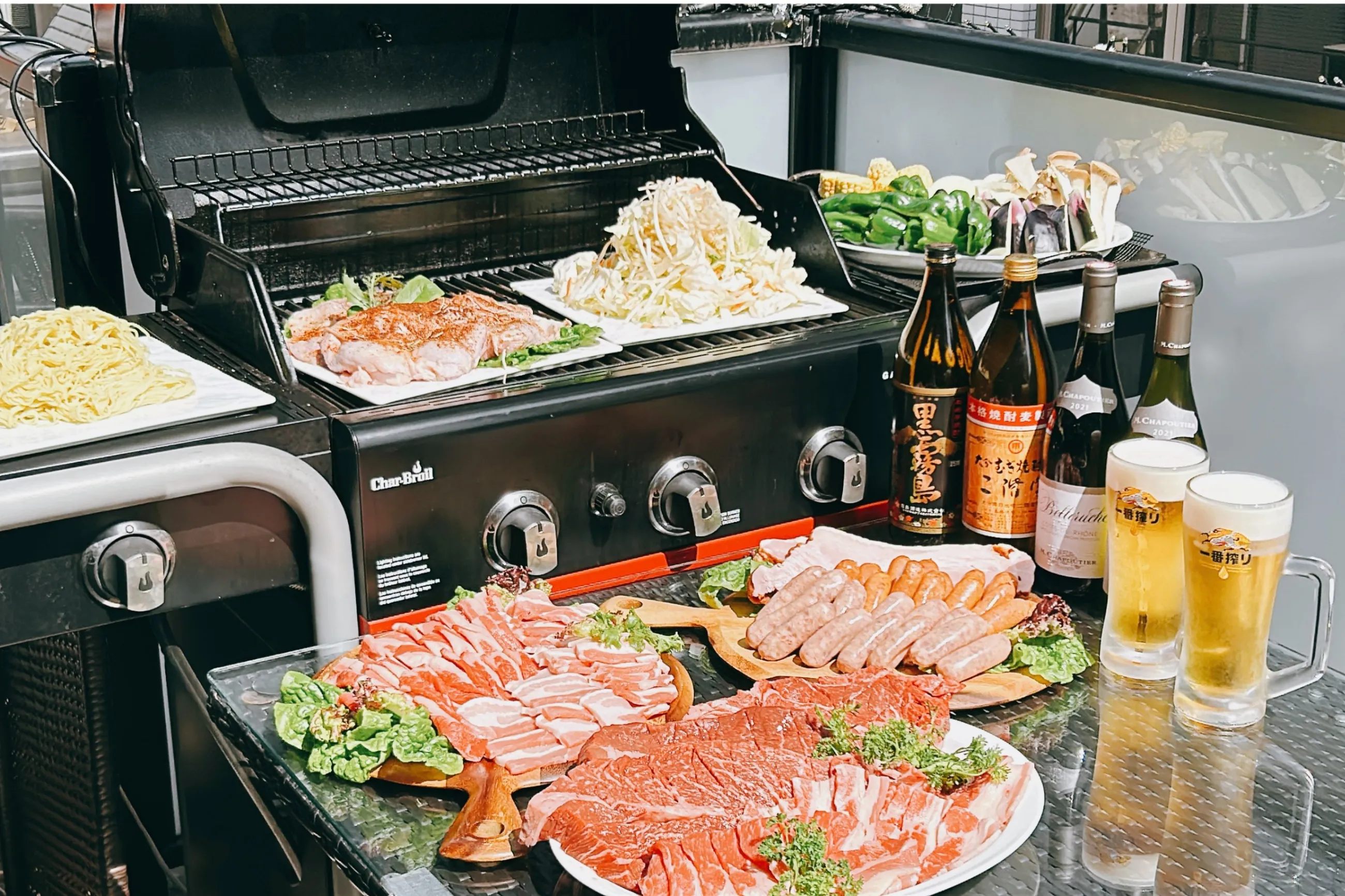 アサヒビールスマドリビアガーデンBBQセット 横浜駅すぐ】食べ放題・飲み放題・BBQ！「モアーズBBQ