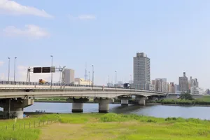荒川河川敷（千住新橋～西新井橋間）