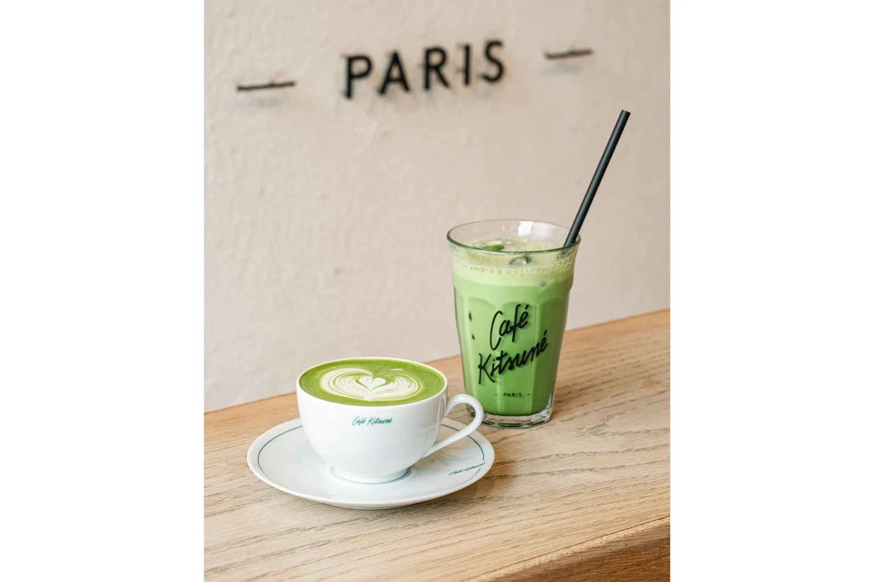 ▲Café Kitsuné Aoyama 抹茶ラテ