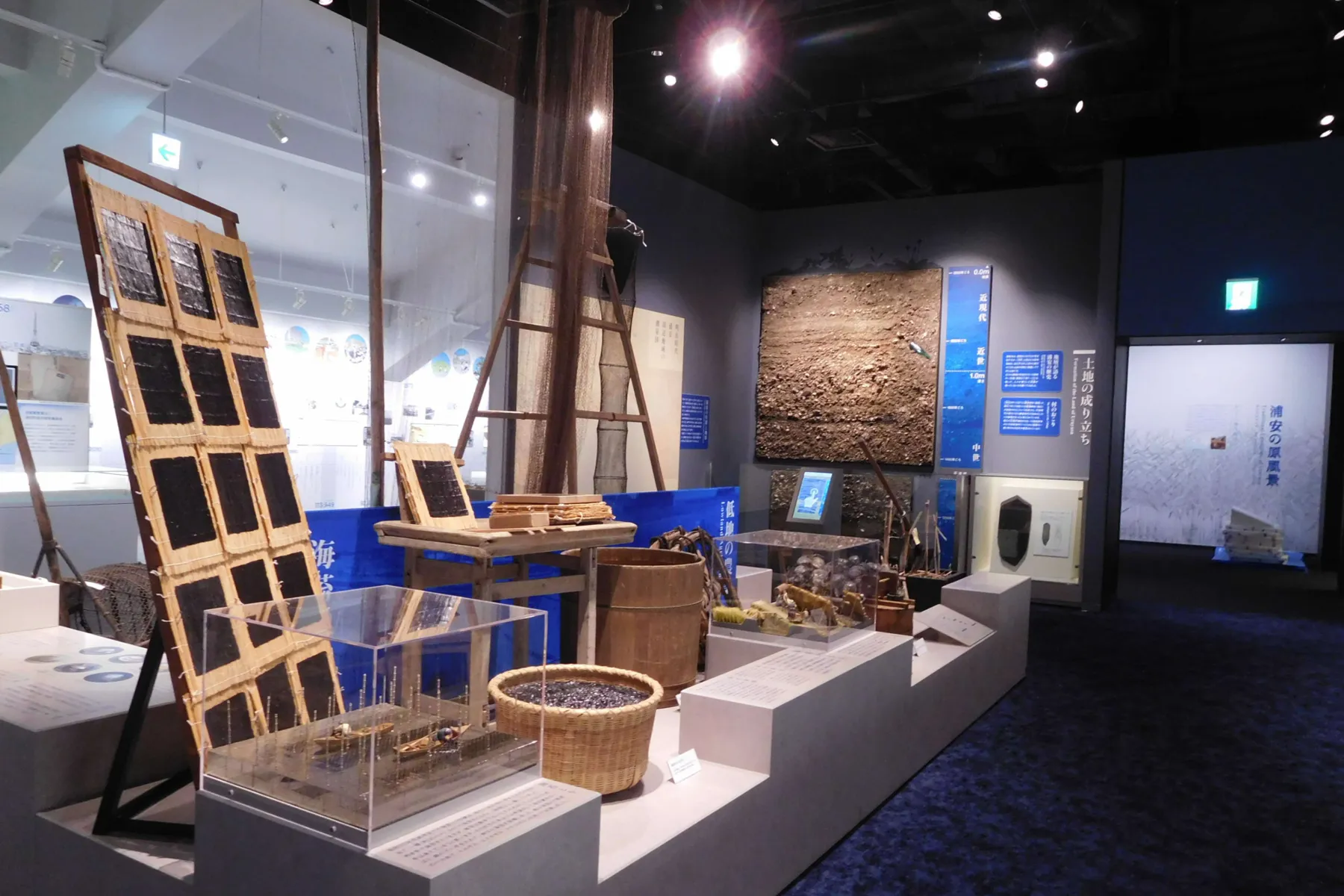 ▲浦安市郷土博物館 屋内展示