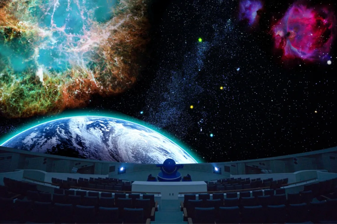 ▲プラネタリウム イメージ（写真提供：つくばエキスポセンター）