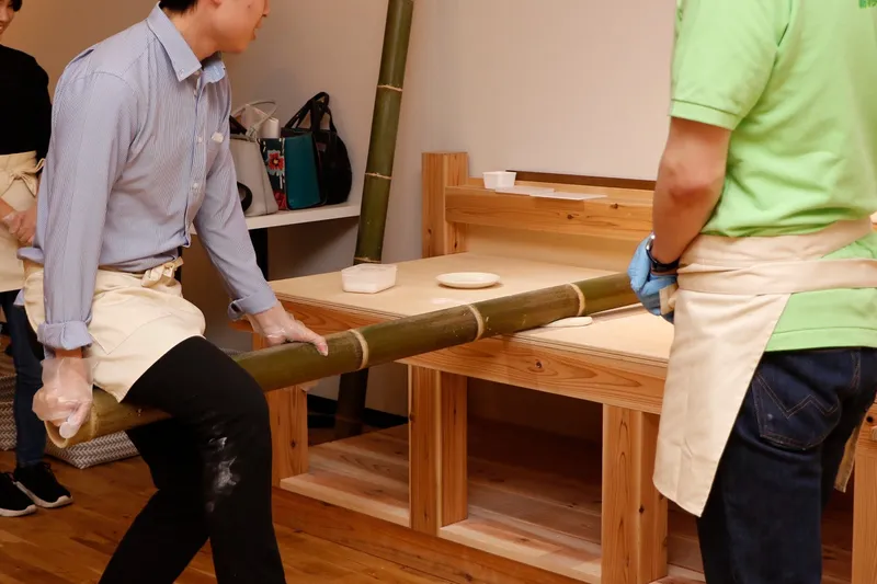 ▲麺づくり体験