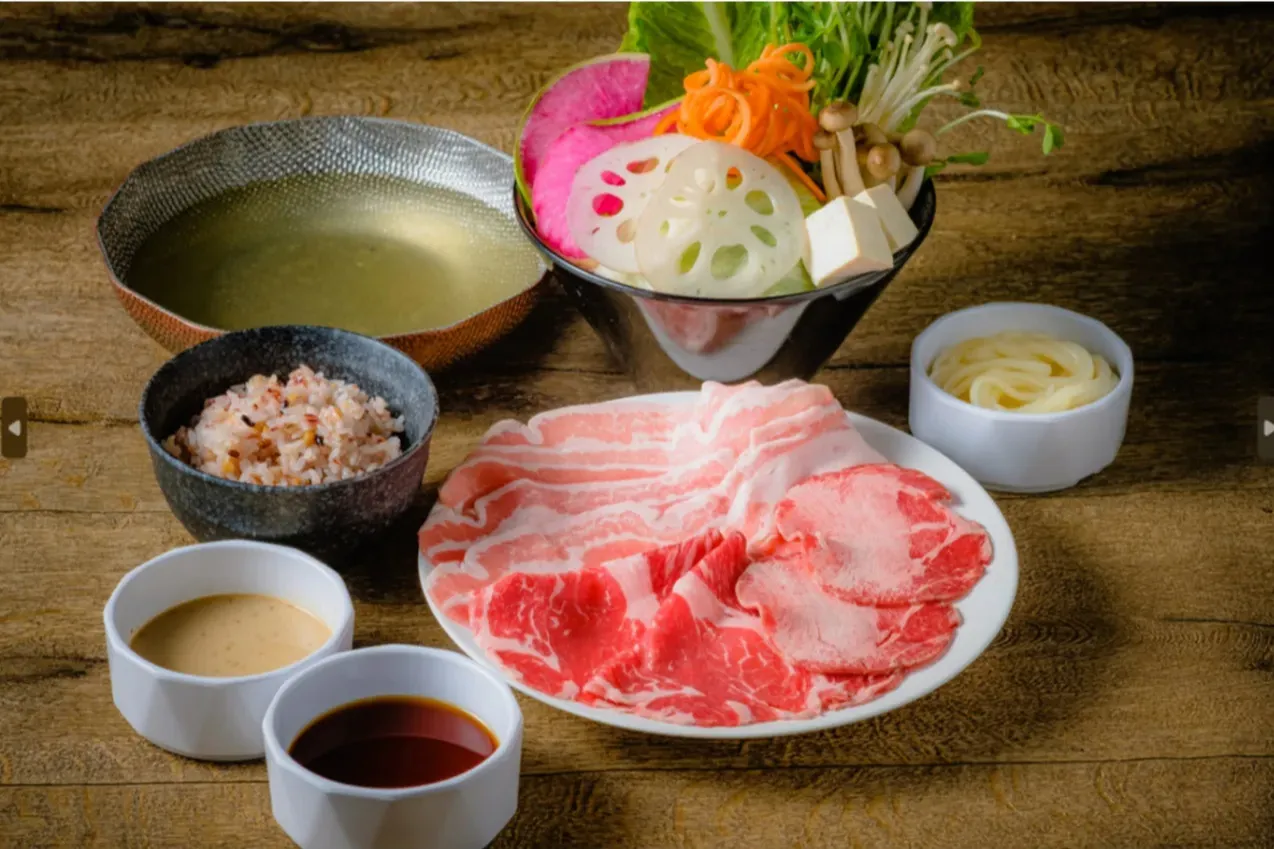 ▲しゃぶしゃぶれたす 中目黒本店「しゃぶしゃぶランチセット（れたす食堂）」イメージ